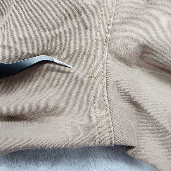 Gloria Vanderbilt Pants Womens 14 Tan Khaki High Rise Straight Leg Chino Stretch - Picture 4 of 13